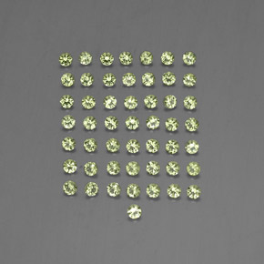 캐럿 천연 생기 있는 그린 페리도트 보석, 라운드 컷, 2.02 mm, VVS-VS