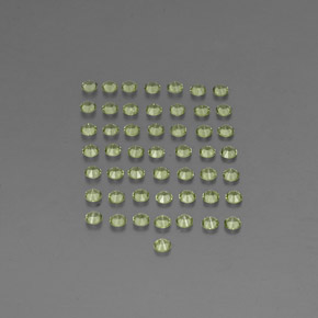 캐럿 천연 생기 있는 그린 페리도트 보석, 라운드 컷, 2.02 mm, VVS-VS
