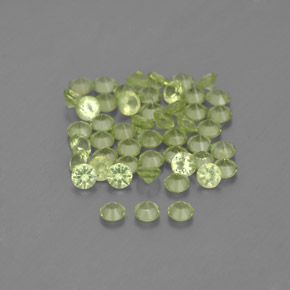 캐럿 천연 생기 있는 그린 페리도트 보석, 라운드 컷, 1.99 mm, VVS-VS