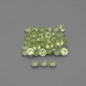캐럿 천연 생기 있는 그린 페리도트 보석, 라운드 컷, 1.99 mm, VVS-VS