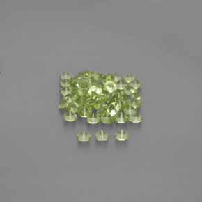 1.48캐럿 천연 생기 있는 그린 페리도트 보석, 라운드 컷, 1.99 mm, VVS-VS