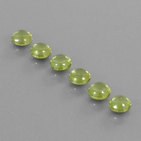 캐럿 천연 생기 있는 그린 페리도트 보석, 라운드 컷, 4.67 mm, 투명한