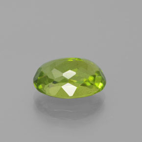 5.47캐럿 천연 생기 있는 그린 페리도트, 타원형 컷, 12.5×8.8 mm, VS