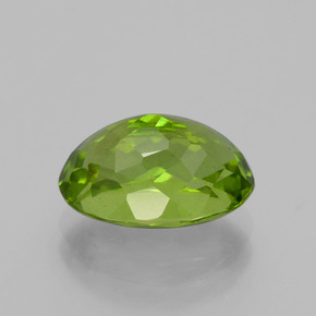 4.17캐럿 천연 생기 있는 그린 페리도트, 타원형 컷, 11.5×7.8 mm, VS