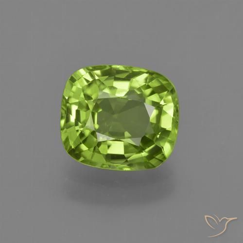 2.34ct 자연스러운 황록색 감람석, 방석, VS