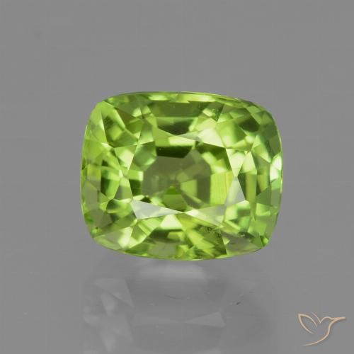 2.10ct 자연스러운 황록색 감람석, 방석, VVS-VS