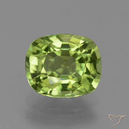 2.42ct 자연스러운 미디엄 그린 감람석, 방석, VS