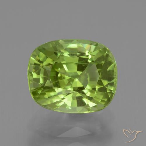 2.23ct 자연스러운 미디엄 그린 감람석, 방석, VS