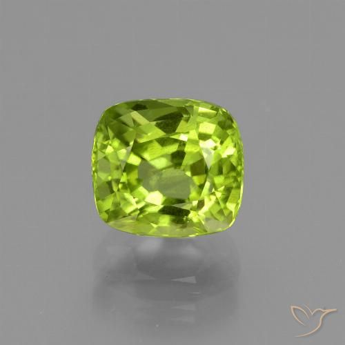 2.33ct 자연스러운 미디엄 그린 감람석, 방석, VS