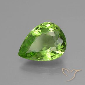 3.60캐럿 천연 포레스트 그린 페리도트, 배 모양, 11.6×8.7 mm, VVS-VS