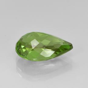 3.40캐럿 천연 생기 있는 그린 페리도트, 배 모양, 11.8×8.2 mm, VS