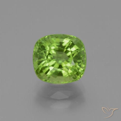 2.40ct 자연스러운 미디엄 그린 감람석, 방석, VS