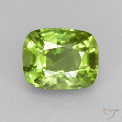 2.29ct 자연스러운 황록색 감람석, 방석, VS