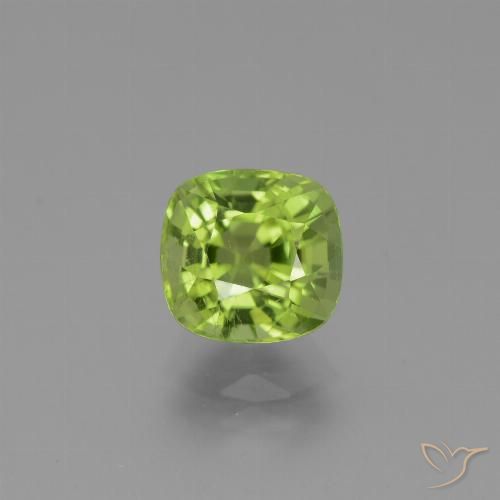 2.54ct 자연스러운 미디엄 그린 감람석, 방석, VS