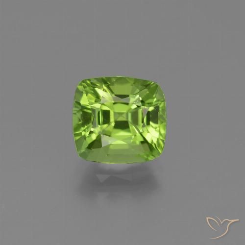 2.00ct 자연스러운 미디엄 그린 감람석, 방석, VVS-VS