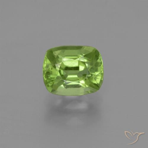 2.02ct 자연스러운 미디엄 그린 감람석, 방석, VS