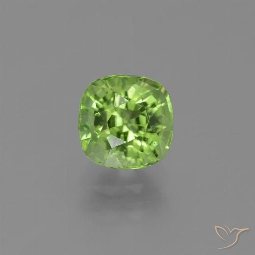 2.17ct 자연스러운 활기찬 녹색 감람석, 방석, VS-SI