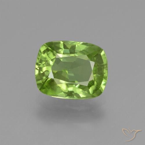 2.08ct 자연스러운 황록색 감람석, 방석, VS