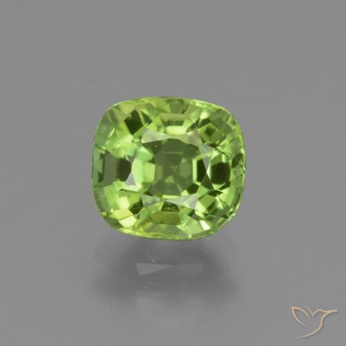 2.06ct 자연스러운 활기찬 녹색 감람석, 방석, VS