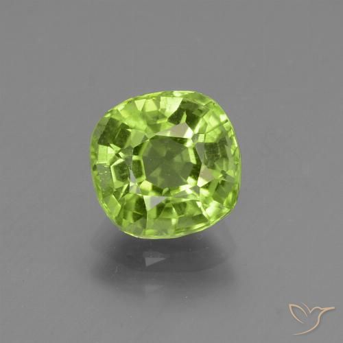 2.06ct 자연스러운 미디엄 라이트 그린 감람석, 방석, VS
