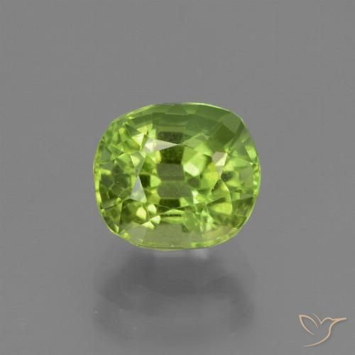 2.27ct 자연스러운 미디엄 그린 감람석, 방석, VS