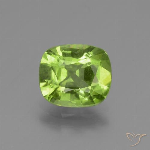 1.98ct 자연스러운 미디엄 그린 감람석, 방석, VS