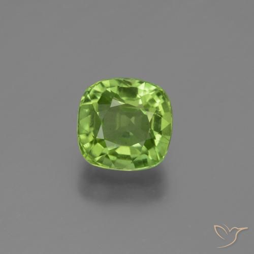2.00ct 자연스러운 활기찬 녹색 감람석, 방석, VS