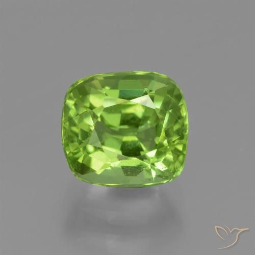 2.30ct 자연스러운 미디엄 그린 감람석, 방석, VS