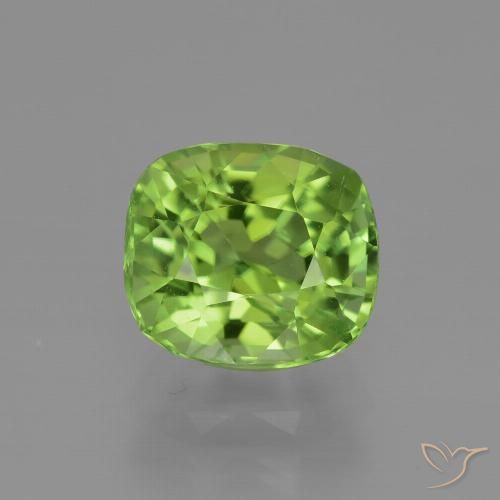 2.32ct 자연스러운 미디엄 그린 감람석, 방석, VS