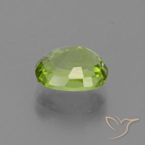 2.40캐럿 천연 생기 있는 그린 페리도트, 타원형 컷, 8.8×7.1 mm, VS