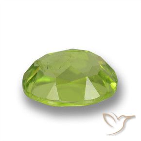 1.64캐럿 천연 생기 있는 그린 페리도트, 타원형 컷, 8×6.2 mm, VS
