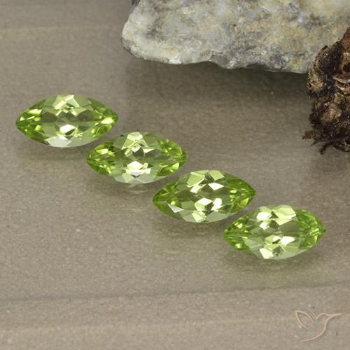1.63캐럿 천연 라이트 생기 있는 그린 페리도트 보석, 마퀴즈, 7×3.5 mm, VVS-VS