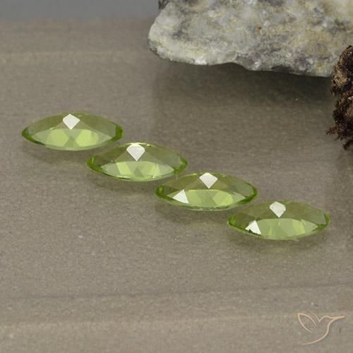 1.63캐럿 천연 라이트 생기 있는 그린 페리도트 보석, 마퀴즈, 7×3.5 mm, VVS-VS