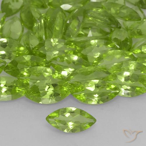 0.50ct 자연스러운 라이트 라이블리 그린 감람석, 보석, VS