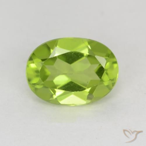 1.49ct 자연스러운 미디엄 그린 감람석, 타원형, VVS-VS