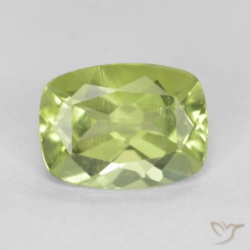 1.26ct 자연스러운 라임 그린 감람석, 방석, VVS-VS