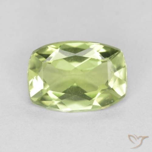 0.99ct 자연스러운 연한 초록색 감람석, 방석, VVS-VS
