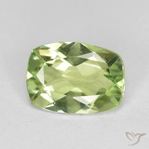 1.10ct 자연스러운 따뜻한 녹색 감람석, 방석, VS