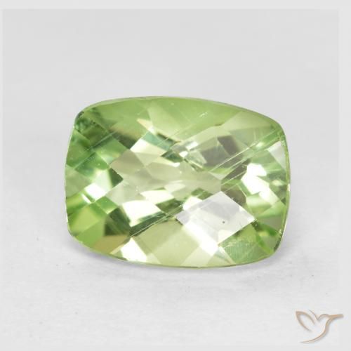 1.39ct 자연스러운 따뜻한 녹색 감람석, 방석, VS