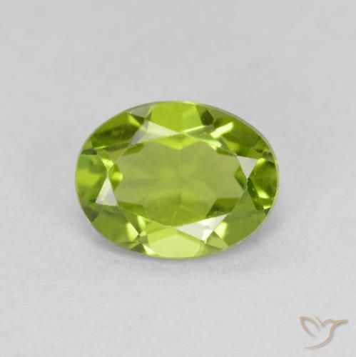 1.81ct 자연스러운 활기찬 녹색 감람석, 타원형, VS