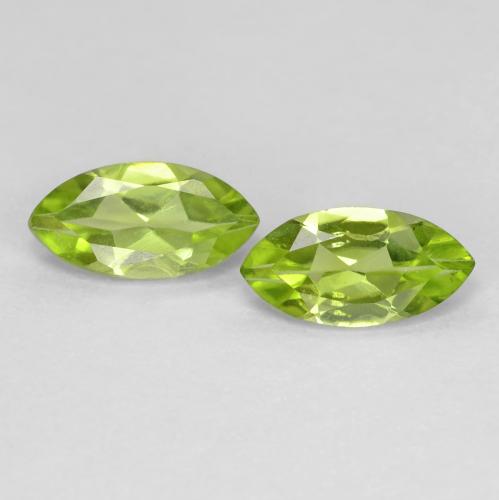 1.20캐럿 천연 생기 있는 그린 페리도트 보석, 마퀴즈, 8.1×4.1 mm, VS