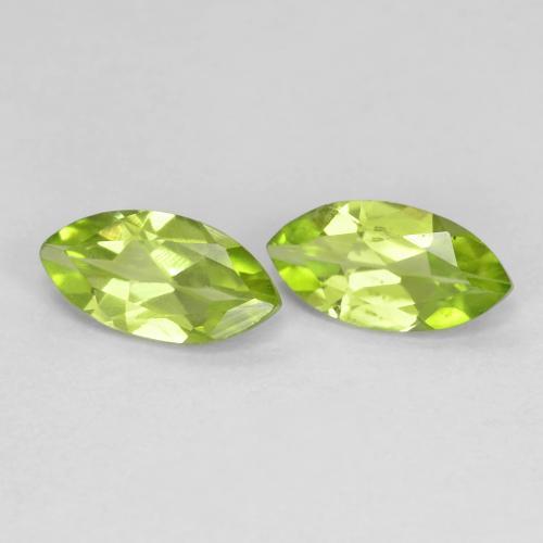 1.20캐럿 천연 생기 있는 그린 페리도트 보석, 마퀴즈, 8.1×4.1 mm, VS