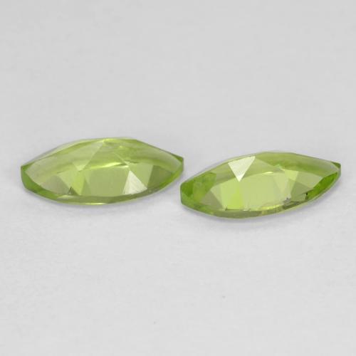 1.20캐럿 천연 생기 있는 그린 페리도트 보석, 마퀴즈, 8.1×4.1 mm, VS
