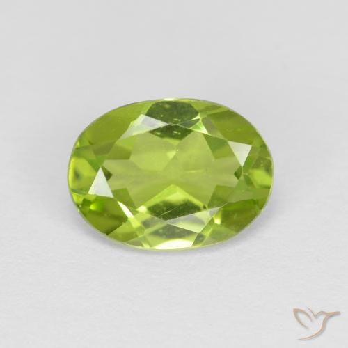1.33ct 자연스러운 황록색 감람석, 타원형, VVS-VS