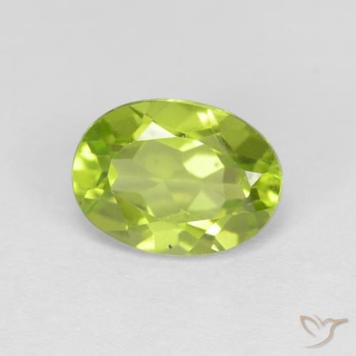 1.29ct 자연스러운 황록색 감람석, 타원형, VVS-VS