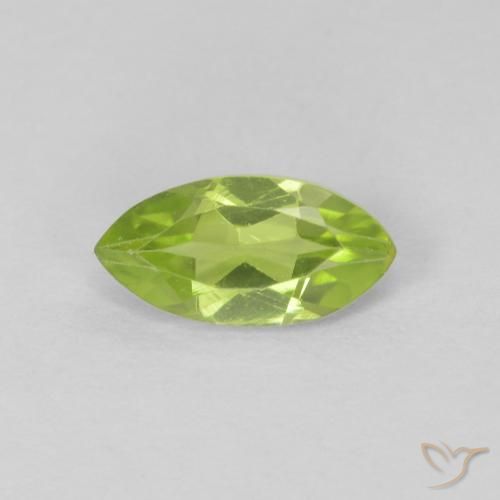 0.64ct 자연스러운 미디엄 그린 감람석, 보석, VS