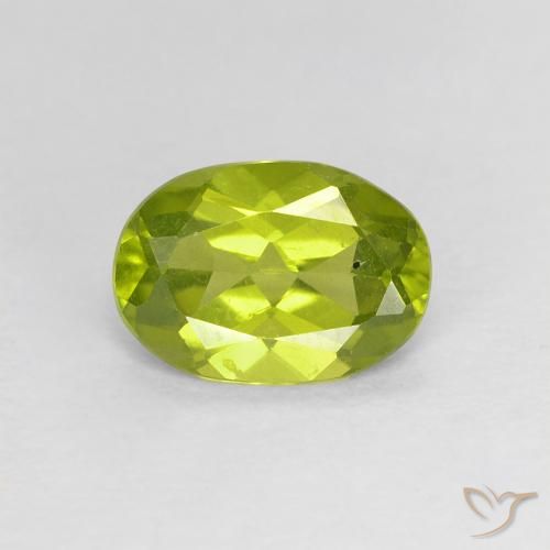 1.15ct 자연스러운 올리브 그린 감람석, 타원형, VS