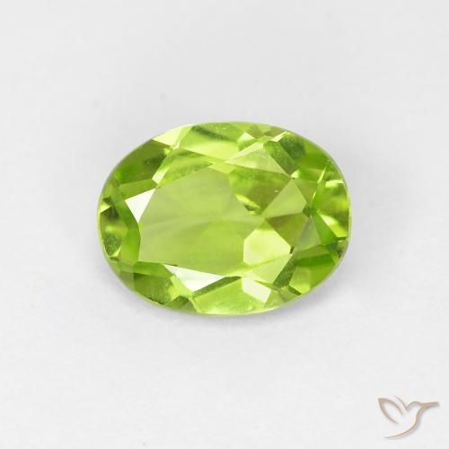 1.15ct 자연스러운 황록색 감람석, 타원형, VVS-VS