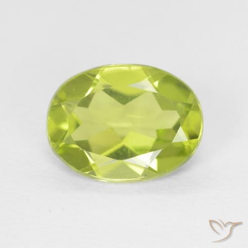 1.18ct 자연스러운 황록색 감람석, 타원형, VVS-VS