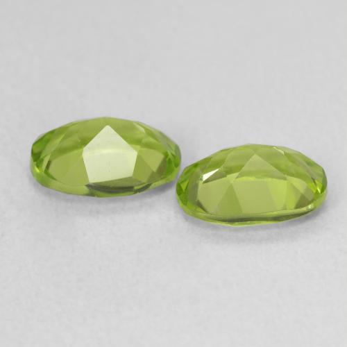 1.88캐럿 천연 미디엄 그린 페리도트 보석, 타원형 컷, 7.2×5.1 mm, VS